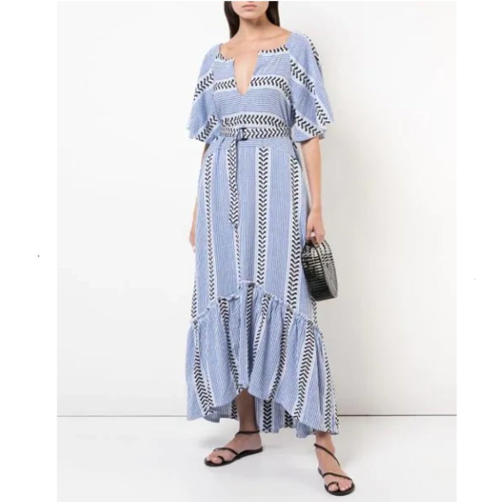 Lemlem Kesiti Butterfly Kaftan In Blue Medium P324